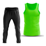 Roupa P/ Academia Masculina Fitness Treino Uv50 2pçs Cores