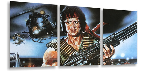 3 Placas Decorativas Rambo Programado Para Matar First Blood