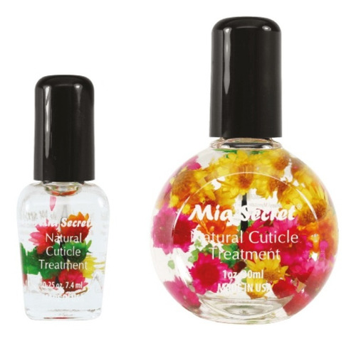 Pack 2 Aceites Para Cutícula Mia Secret 7,4 Ml + 30 Ml