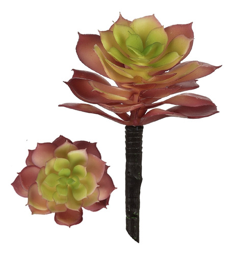 Suculenta Artificial Flor Permanente Rosa D Pedra 9,5cm Diâm
