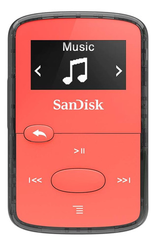 Reproductor De Mp3 Sandisk Con Pantalla Lcd, 8 Gb Rojo