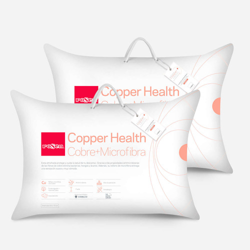 Set 2 Almohada Microfibra Copper Health 50x70 Cm Americana