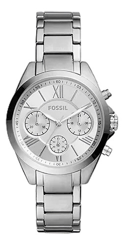 Reloj Fossil Plateado Dama Acero Inoxidable Mujer 