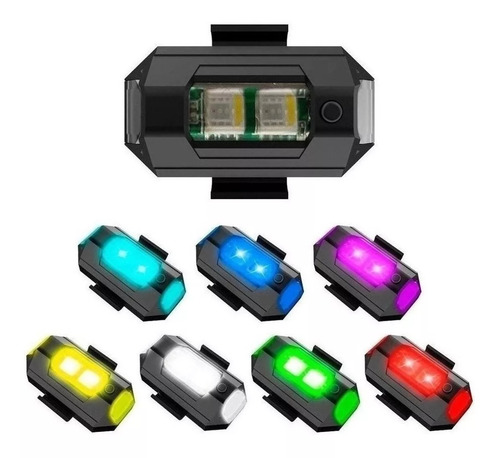 Luz Led Bicicleta Moto Auto Recargable Usb Rgb Strobe