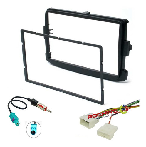 Frente Base Estereo Kit 2 Din Renault Duster Logan Y Sendero