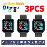 3pcs Reloj Inteligente Deportivo Impermeable De Bluetooth