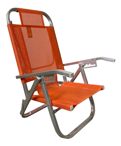 Silla De Playa Jardin 5 Posición Plegable Lusqtoff Cad0400 P