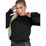 Casaco Tricô Blusa Suéter Inverno Quentinho Feminino Lindo