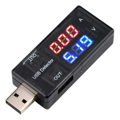 Probador Medidor Tester Corriente Voltaje Usb Universal Negro | MercadoLibre