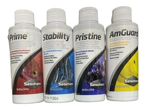 Kit Seachem Prime Stability Pristine Amguard 100ml