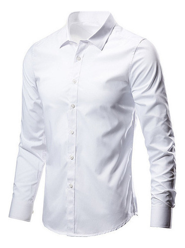 Camisa Blanca Traje Casual Para Hombre