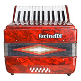 Acordeon Farinelli 1302r 25 Teclas 12 Bajos Rojo