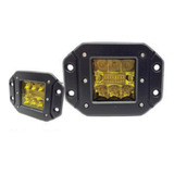 Faro Empotrable 14 Led Color Ambar Con Estrobo 