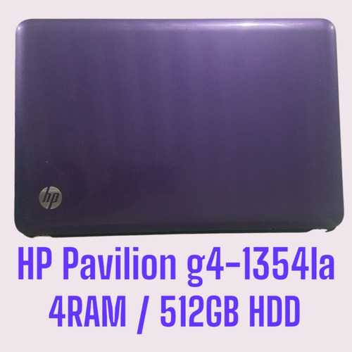 Laptop Hp Pavilion G4-1354la 4ram/512gb Hdd Violeta