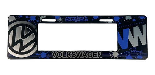 Portaplaca Eurofresh Azul Volkswagen Europeo Se