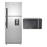 Combo Whirlpool Nevera No Frost 262 Litros Wrw25cktww Y Micr