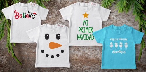 Camisetas Diseños Navideños Para Niños