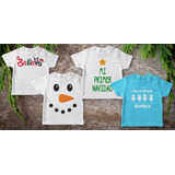 Camisetas Diseños Navideños Para Niños