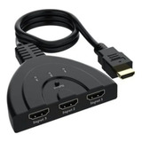 Adaptador Multiplicador Hub Switch Hdmi 3x1 Splitter 4k 3d