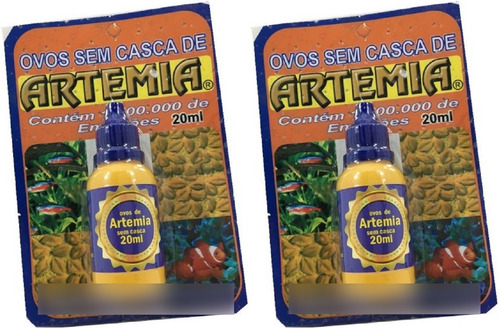 Kit Com 2 Maramar Ovos De Artemia Sem Casca 20ml