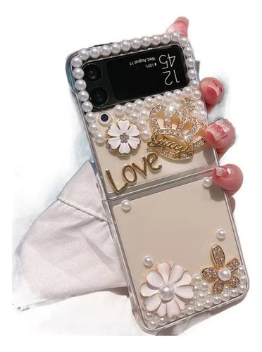 Funda Plegable Lujo Con Diamantes Para Zflip4