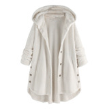 Soft Warm Faux Leather Hooded Jacket