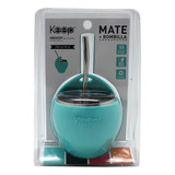 Mate De Silicona Y Acero Inoxidable Keep Con Bombilla Acero