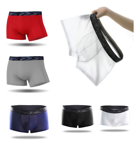 Paquete De 5 Boxers Corto Para Hombre Tela Suave 2024