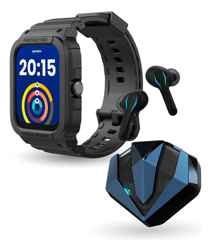 Kit Smartwatch Era Xtream Deportivo + Audífonos Dark Gemgame