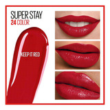 Batom Maybelline Superstay Vermelho - Cor 035 Keep It Red