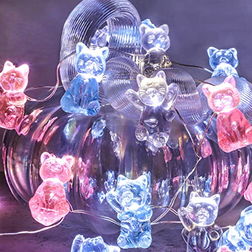 Encantadoras Luces De Gatos Kitty Usb Y Pilas Control R...