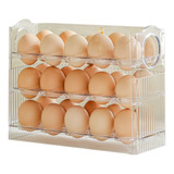 Organizador Apilable Transparente De 3 Pisos Para Huevos Y