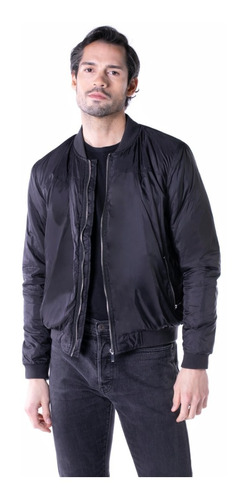 Chaqueta Bomber Negra Hombre Mizu