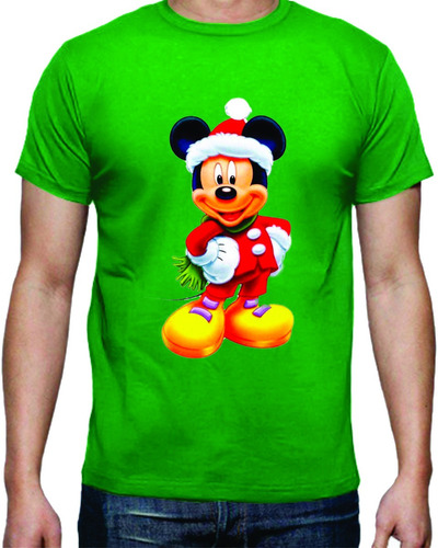 Camisetas Navideñas Mickey Mouse  Navidad Adultos Y  Niños