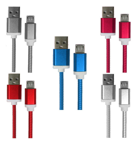 Cable Tipo Micro Usb Mallado De 1.5 Metros