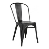 Silla De Comedor Rex Tolix, Estructura Color Negro Semi Mate, 1 Unidad