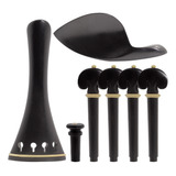 Set Accesorios Violín 4/4 Ébano Con Cordal Reposapiés Clavij