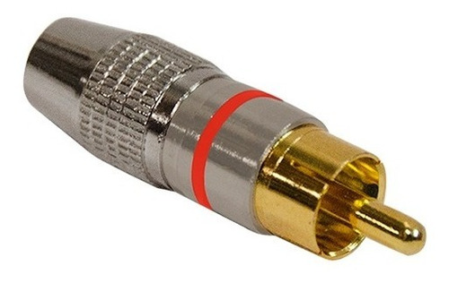 (100 Peças) Plug Rca Macho Metal Reforçado Hgd-245 Vm