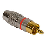 (100 Peças) Plug Rca Macho Metal Reforçado Hgd-245 Vm