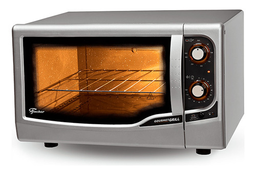 Forno Elétrico Fischer Gourmet Grill Bancada 44l Prata 220v