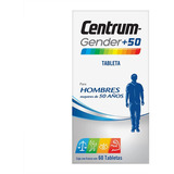 Centrum Hombre +50 Multivitamínico Gender 60 Tabletas, 1 Unidad