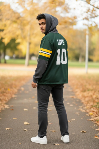Sudadera Unisex Bordada Estilo Jersey Green Bay Packers | Envío gratis