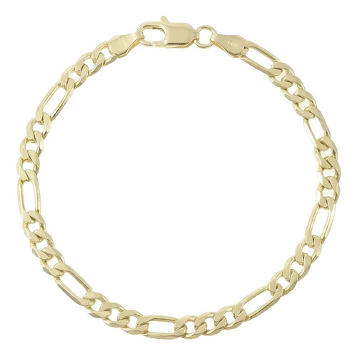 Pulso Fígaro 3x1 4mm. Oro Laminado 18k. Bebé, Niña, Niño