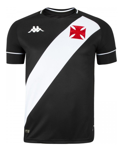 Camisa Kappa Vasco Masc Oficial 1 20/21 - S/n Preta