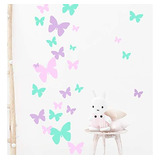 Pegatinas De Pared De Mariposas Pastel Hermosas Pegatin...