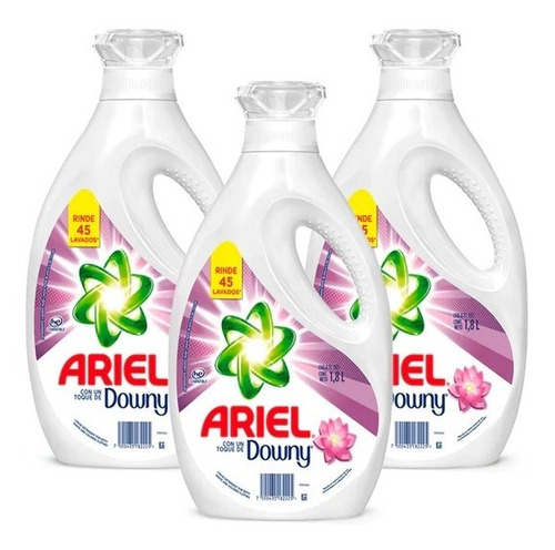  Detergente Líquido Ariel Con Un Toque De Downy 3 Botellas