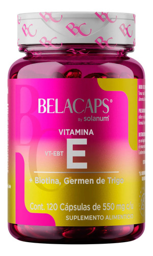 Solanum Vitamina E + Biotina, Germen De Trigo 120 Caps Sfn Sabor Sin Sabor