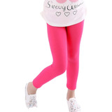 Calça Legging Infantil, Pink, Tecido Cirrê,  Couro Fake