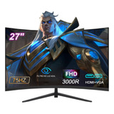 27'' Monitor Gamer Curvo 3000r Fhd Hdmi+vga 5 Modos Oficina