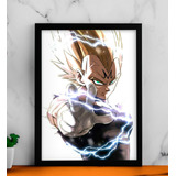 Cuadro Vegeta - Dragon Ball 34x45 Cm, Con Gancho